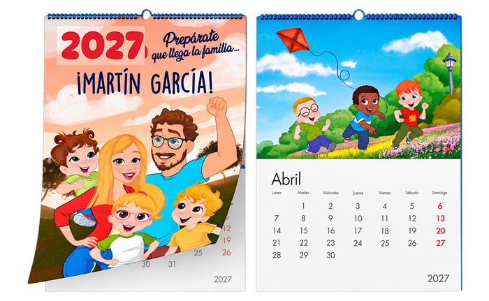 Calendario personalizado familiar 2027