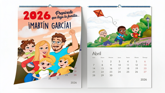 Calendario personalizado familiar 2026